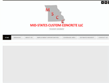 Tablet Screenshot of midstatescustomconcrete.com